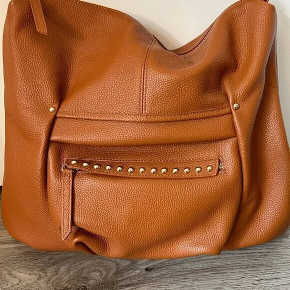 Laggo Joyce Hobo Leather Bag in British Tan NWOT